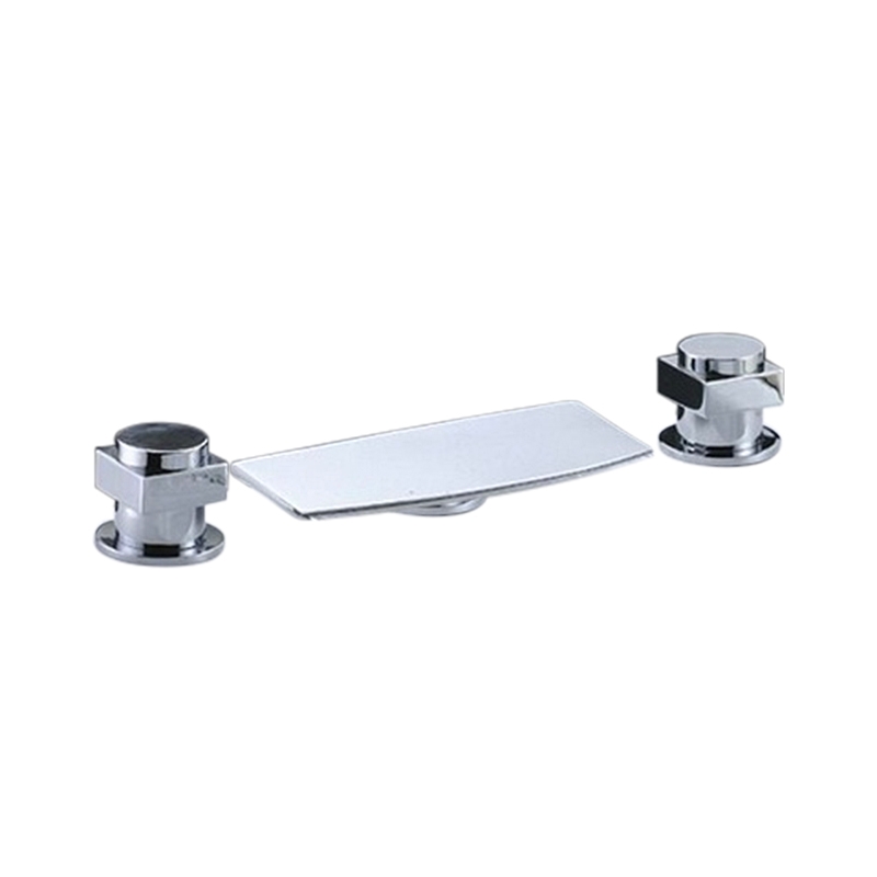 Venice Double Handle Chrome Waterfall Bathtub Faucet Set